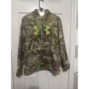 Under Armour Hoodie Men's M Beige Realtree Camouflage Advantage Max 1 Hunting